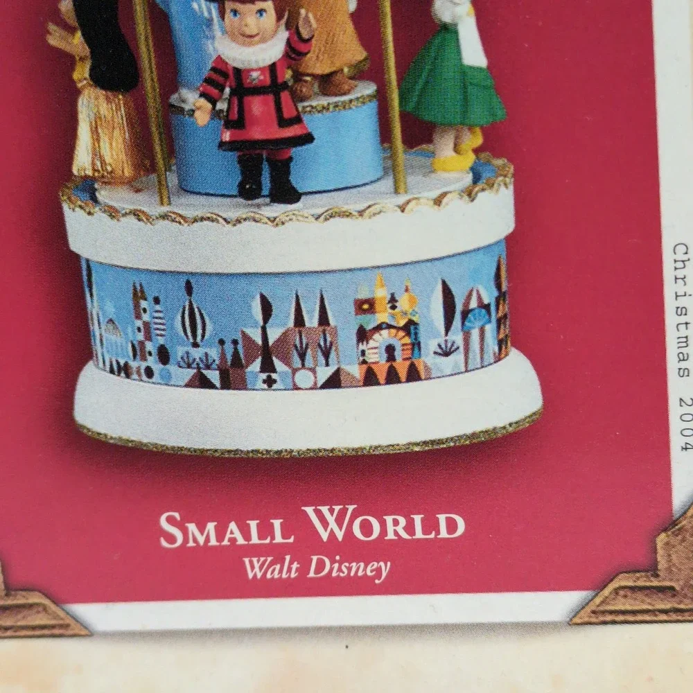 Hallmark Keepsake Ornament Disney Small World Wind Up Musical Carousel 2004